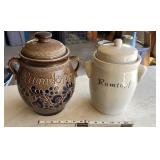 2 Rumtopf cookie jars