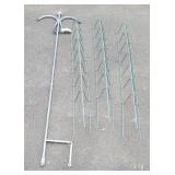 Shepherd hook, and trellises.