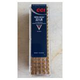 CCI mini-mag 22 Long Rifle copper-plated round