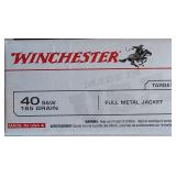 Winchester 40 s&w 165 gr full metal jacket- 100