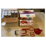 2 boxes of Bell jars and a home canning kit