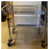 Metal 3 tier cart on wheels