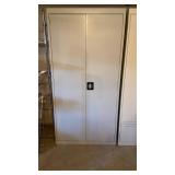 Gray metal 2 door cabinet