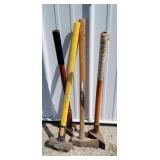 Post maul,2 splitting wedges, sledge hammer.