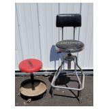 Craftsman bar stool, quick set work stool.