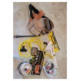 Ext cord, fence pliers, tool belt, etc.