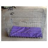 Dog kennel with pad, no bucket.
