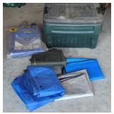 Tub lot of tarps.