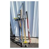 Lawn tools. Log lifter, spade, claw, digging