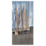 Rakes, pitch forks, how, weed picker, etc.