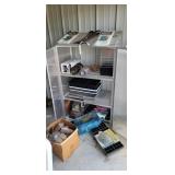 Potting cabinet with contents.