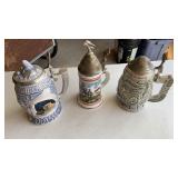 3 steins - 2 Avon, 1 German