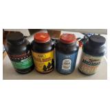 8 partial bottles of powder