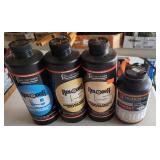 8 partial bottles powder