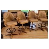 4x$ Leather bar stools.