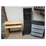 Plastic cabinet with drawers, 2 shelves