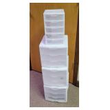 4 plastic file bins.