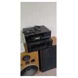 Pioneer tuner, CD changer, speakers, CDs.