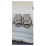 2x$ Swivel patio chairs.