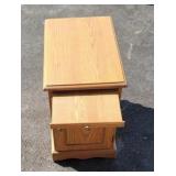 Pair 1 door end stands with pull out trays.