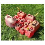 11 misc gas cans.