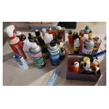 Gun cleaning chemicals all open