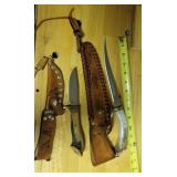 Bone handled knives.