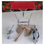 2 anchors, pole mount, folding seat.