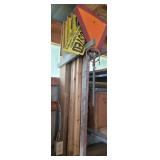 Posted sign brackets and slow moving vehicle