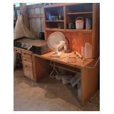 2 desks with contents