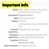 Auction Info ~ PICKUP/Preview at 5578 ny-89
