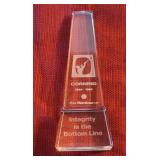 Unsigned Steuben - Little Joe sculpture - obelisk