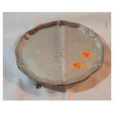 Sterling silver salver w/tower - 7" - 1774-75,