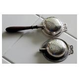 2 Aspry London sterling tea strainers (1 handle
