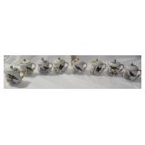 Set of 8 Limoges France egg cups with lids