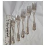 5 sterling silver forks- Frank Smith silver