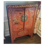 Oriental 2 door painted with brass trim