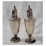 Sterling silver salt and peppers - monogrammed