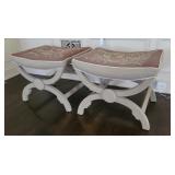 2x$ - 2 nice needlepoint stools