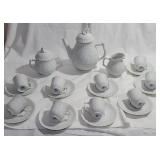White Limoges tea set