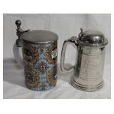 2 steins - 1974 German Amo Houghton & pewter