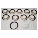 9 cream soup cups & 11 saucers -  Adderley