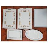 Corning Meat Tray & Other Serving Trays on
