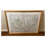 3 dimensional topographic map of Elmira, New York