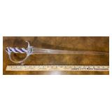 sgd Lewis Olson Art glass sword