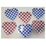 6 Mera International Heart Plates - Hungary