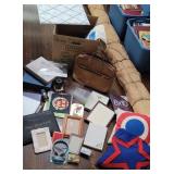 Huge box - Leather briefcase, picture frames,