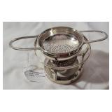 sterling Silver Sterno and tea passeoir