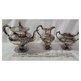 3pc set Howard & Co sterling silver tea set -