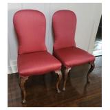 2x$ Red queen Anne parlor chairs 1